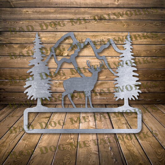 Deer Welcome Plaque - Dxf and Svg