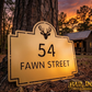 Deer Address Plaque