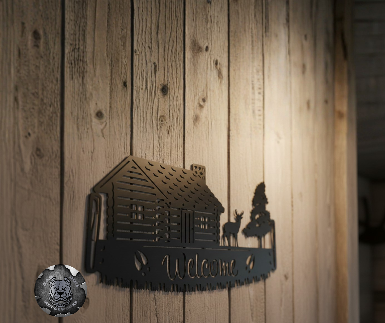 Deer Cabin Welcome Saw
