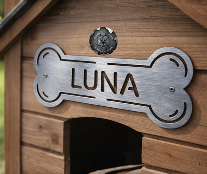 Dog Bone Nameplate