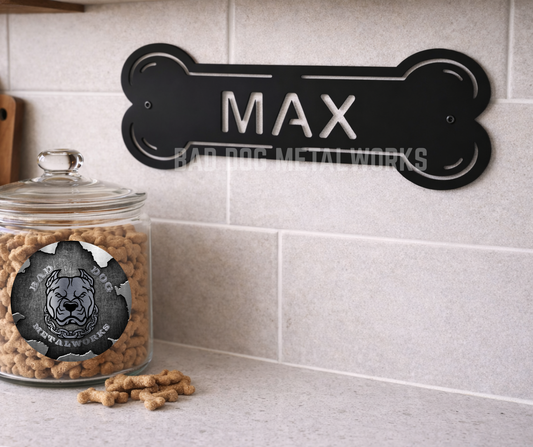 Dog Bone Nameplate
