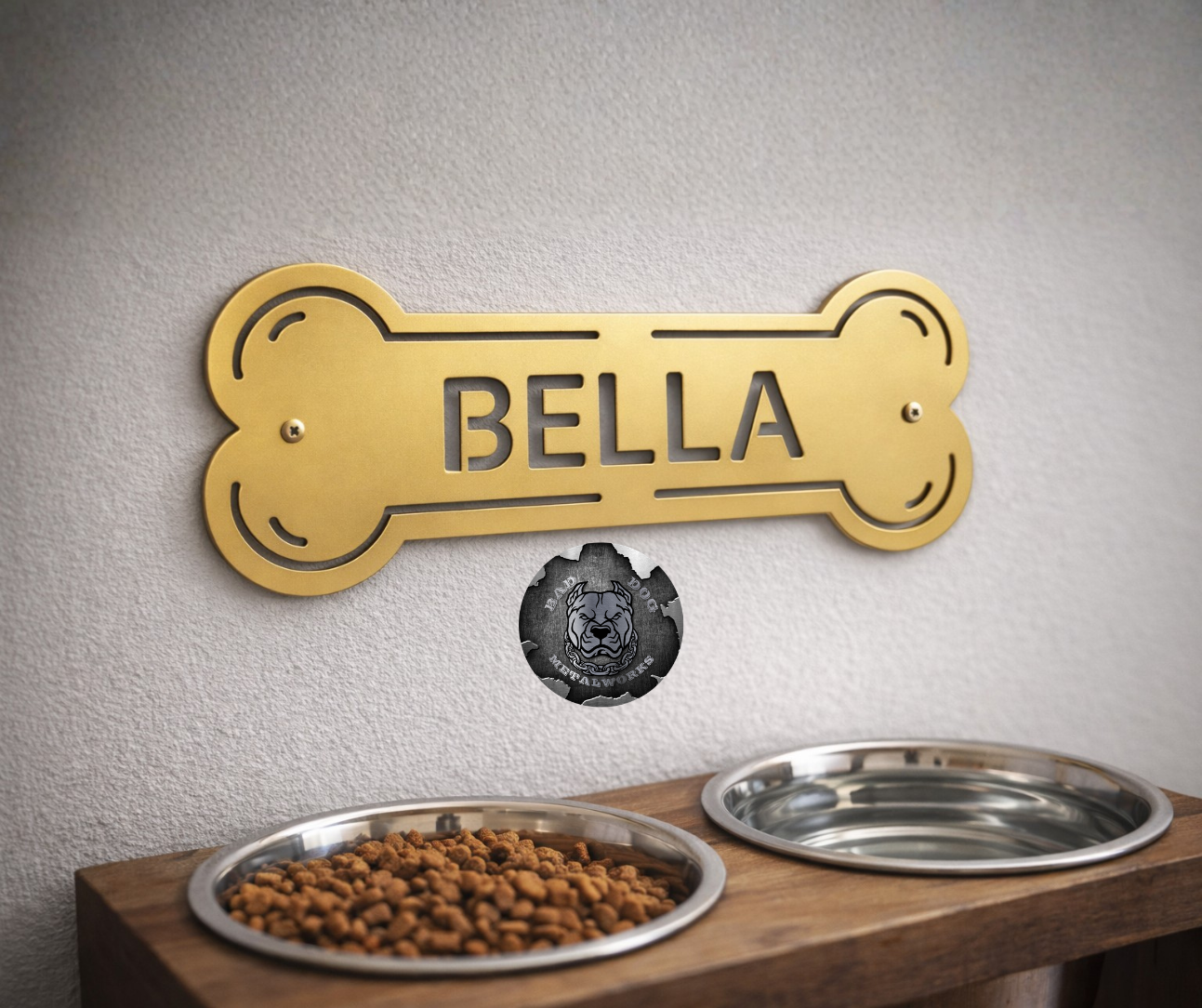 Dog Bone Nameplate