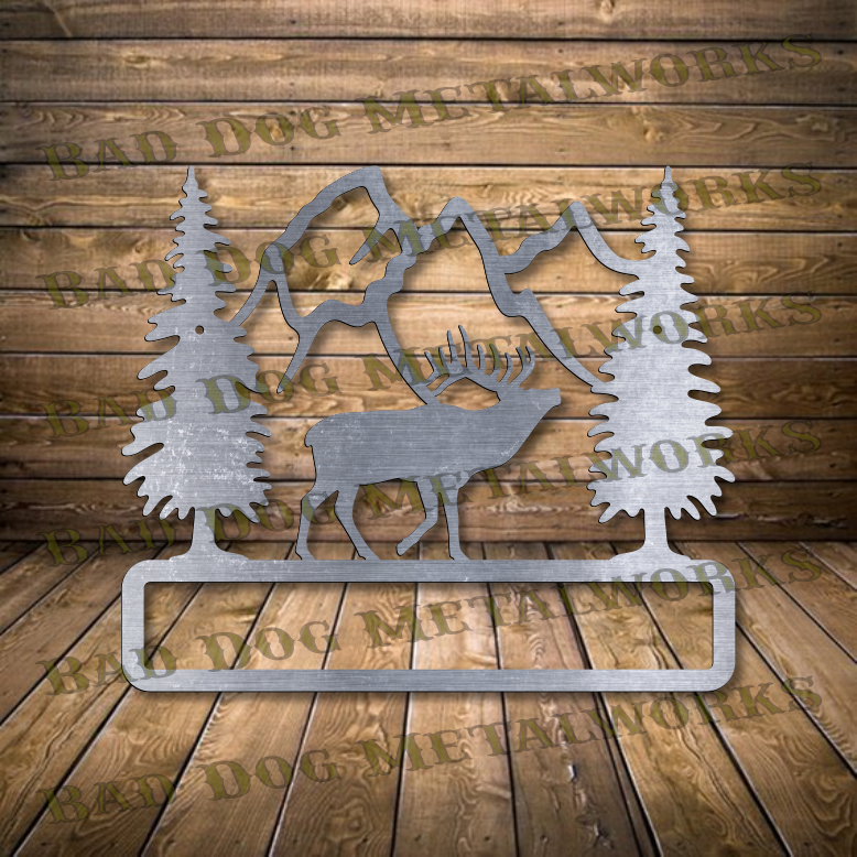 Elk Welcome Plaque - Dxf and Svg