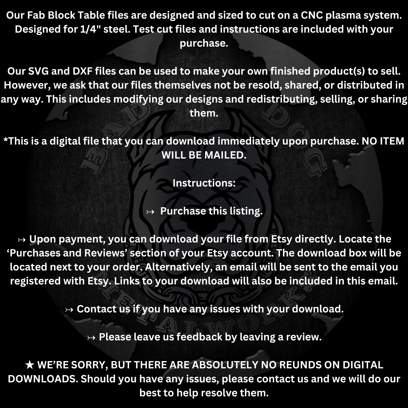 3 x 6 Bad Dog Fab Block Table Dxf and Svg Files