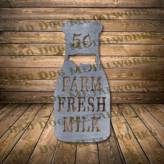 Farm Fresh Milk - Dxf and Svg