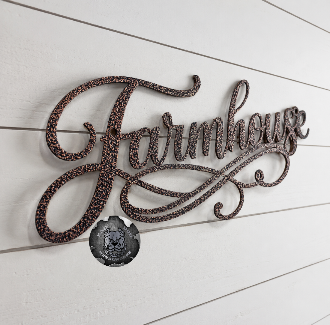 Farmhouse Script Metal Sign