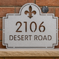 Fleur De Lis Address Plaque