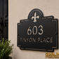 Fleur De Lis Address Plaque