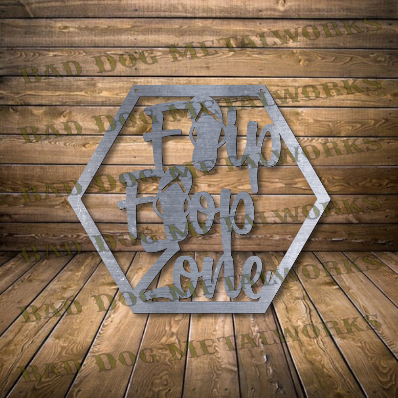 Flip Flop Zone Hexagon - Dxf and Svg