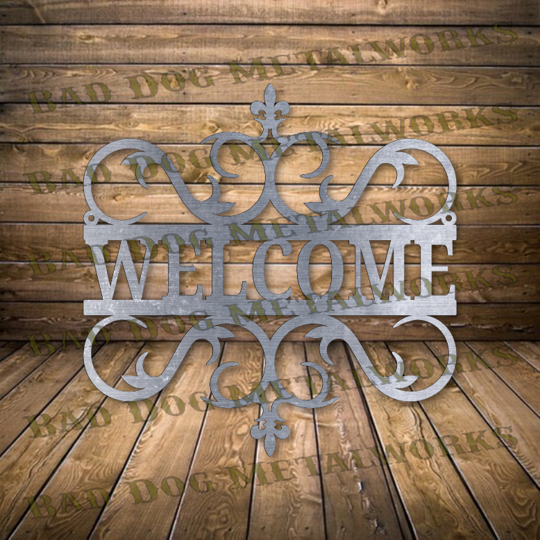 Flourish Welcome - Dxf and Svg