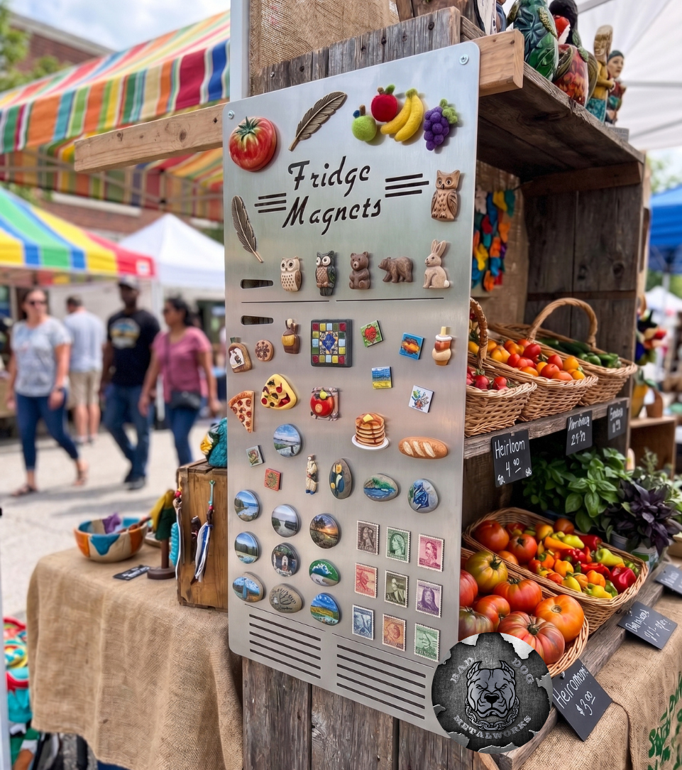 Retro Refrigerator Magnet Display