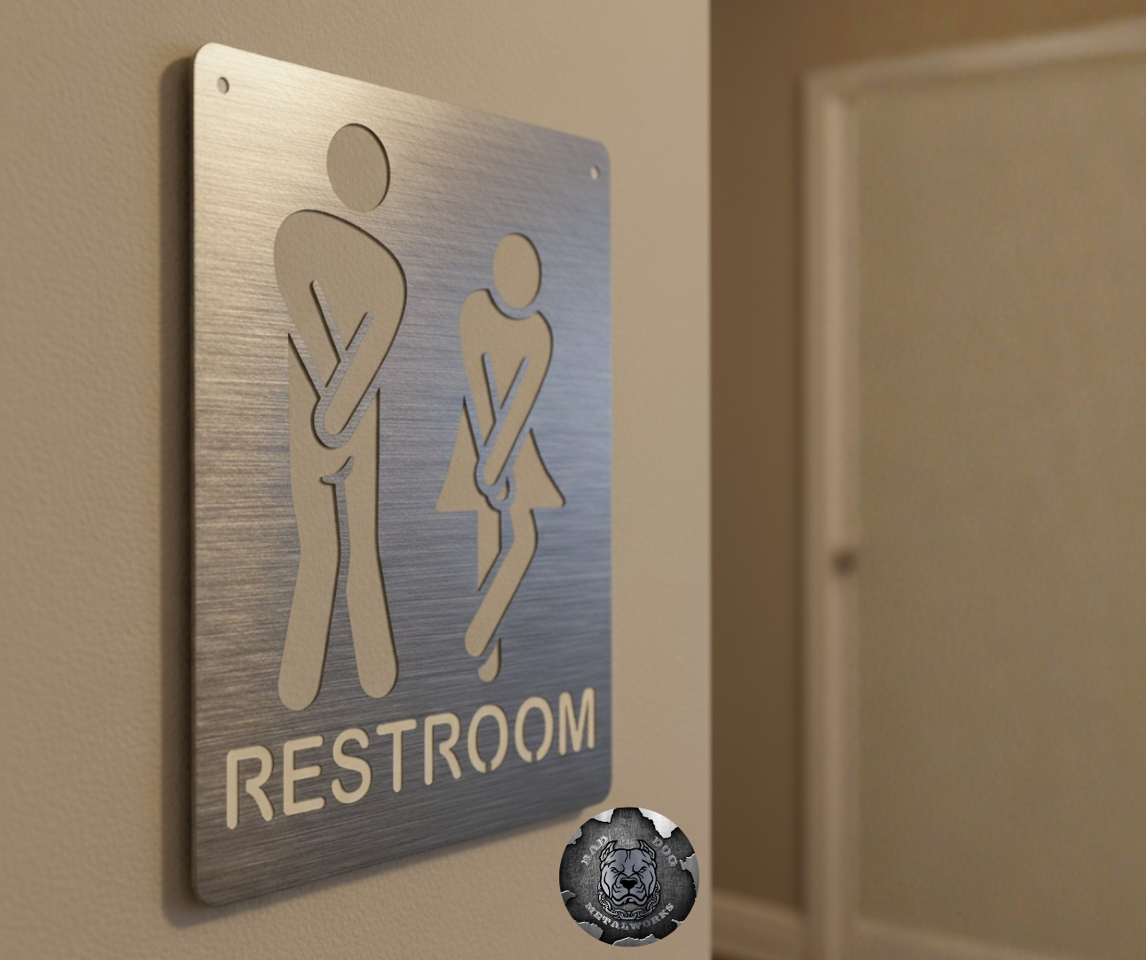 Funny Unisex Bathroom Sign
