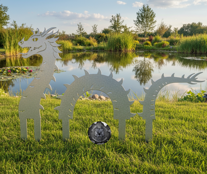 Garden Dragon Yard Stakes