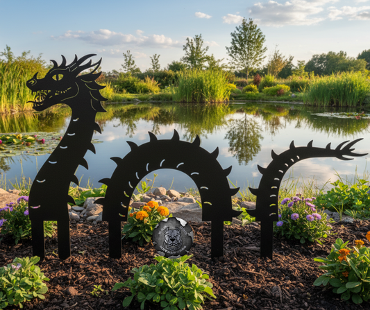 Garden Dragon Yard Stakes