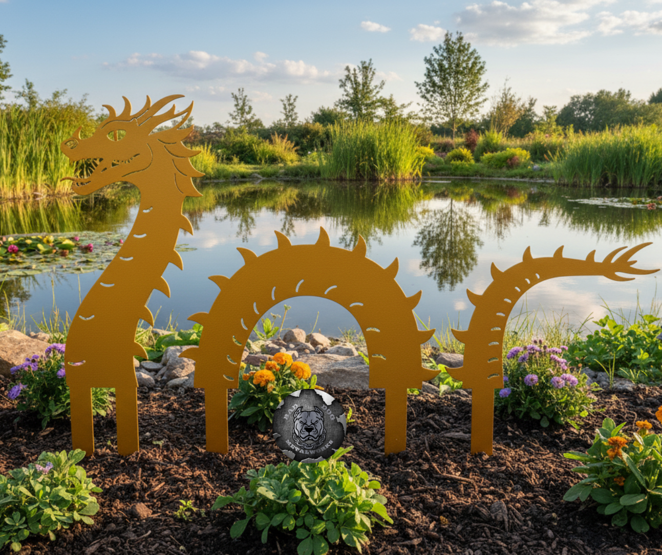 Garden Dragon Yard Stakes