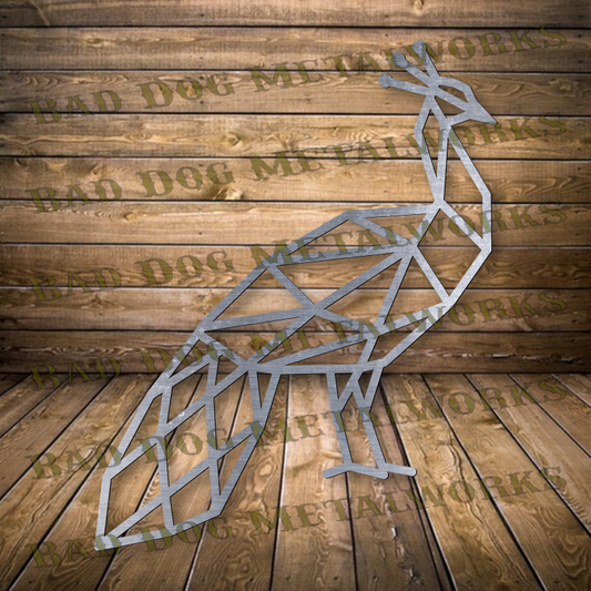 Geometric Peacock - Svg and Dxf