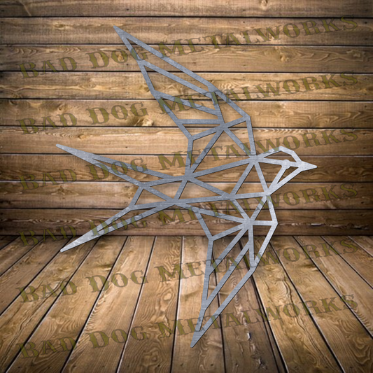 Geometric Swallow - Svg and Dxf