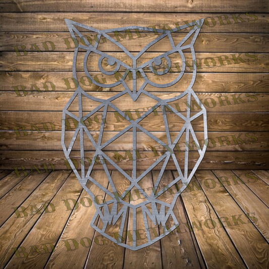 Geometric Owl - Svg and Dxf