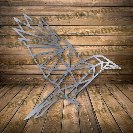 Geometric Crow - Svg and Dxf
