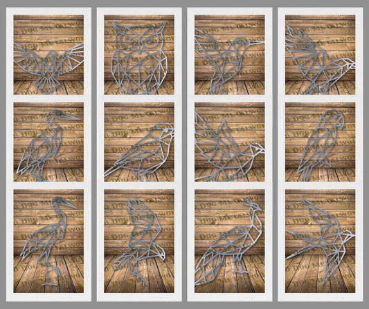 Geometric Bird Bundle - Svg and Dxf