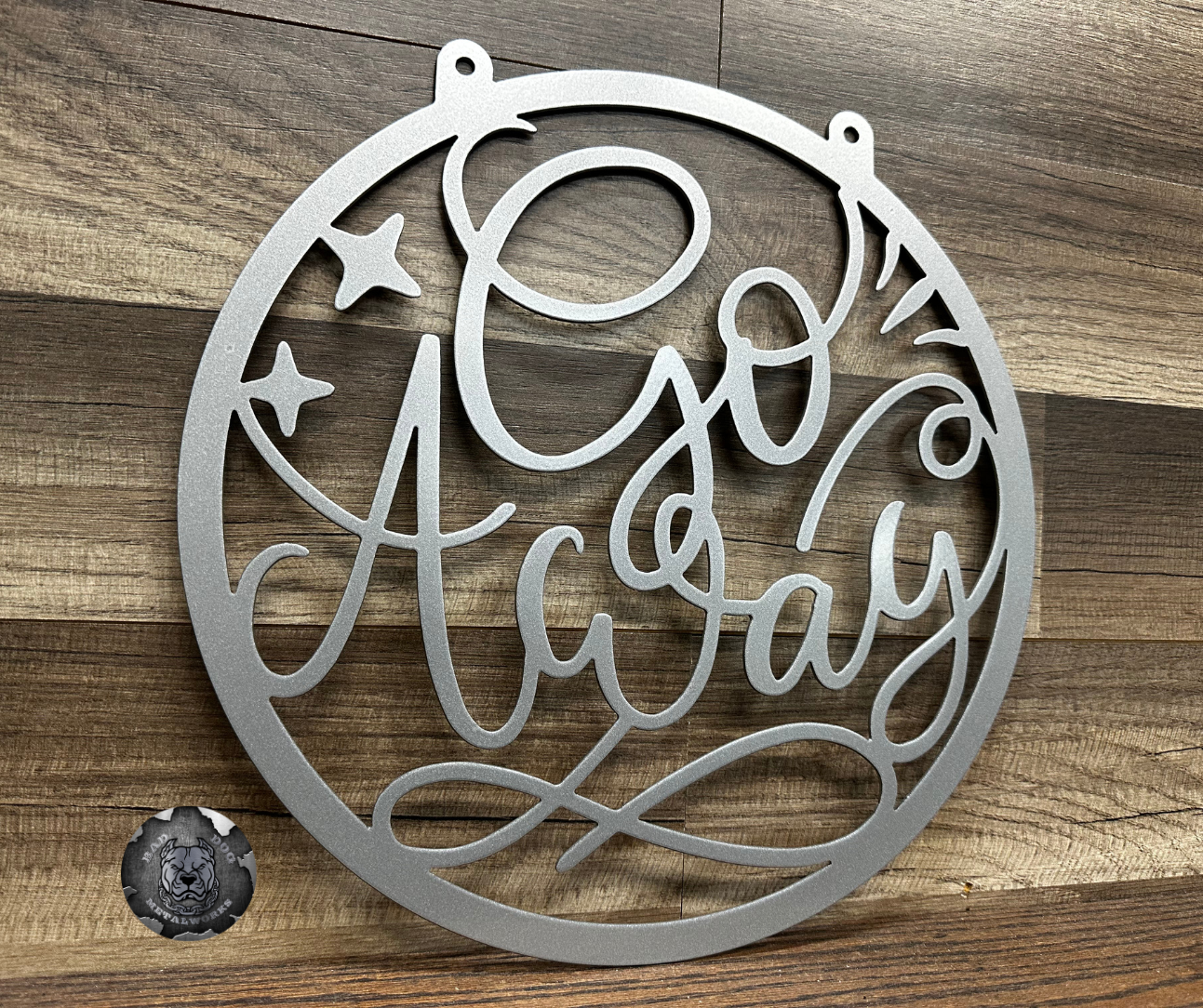 Go Away Metal Garden Flag