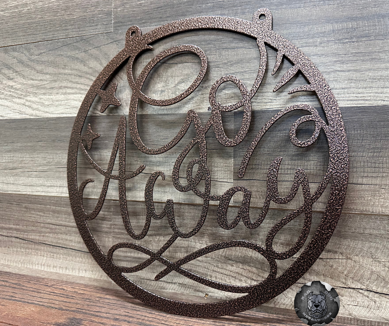 Go Away Metal Garden Flag