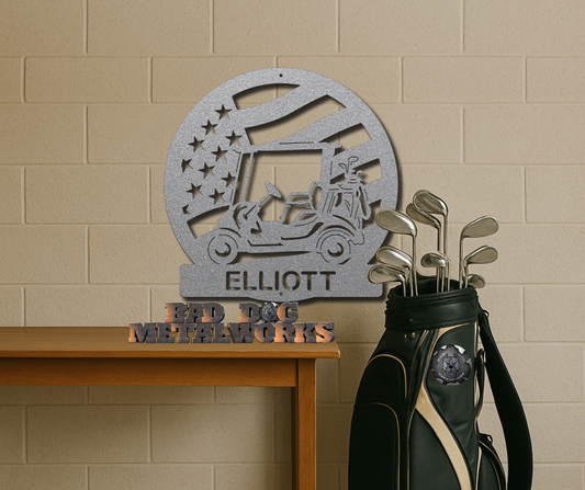 Golf Cart Flag Monogram