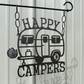 Happy Campers Metal Garden Flag or Sign