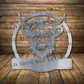 Highland Cow Head Monogram - Dxf and Svg