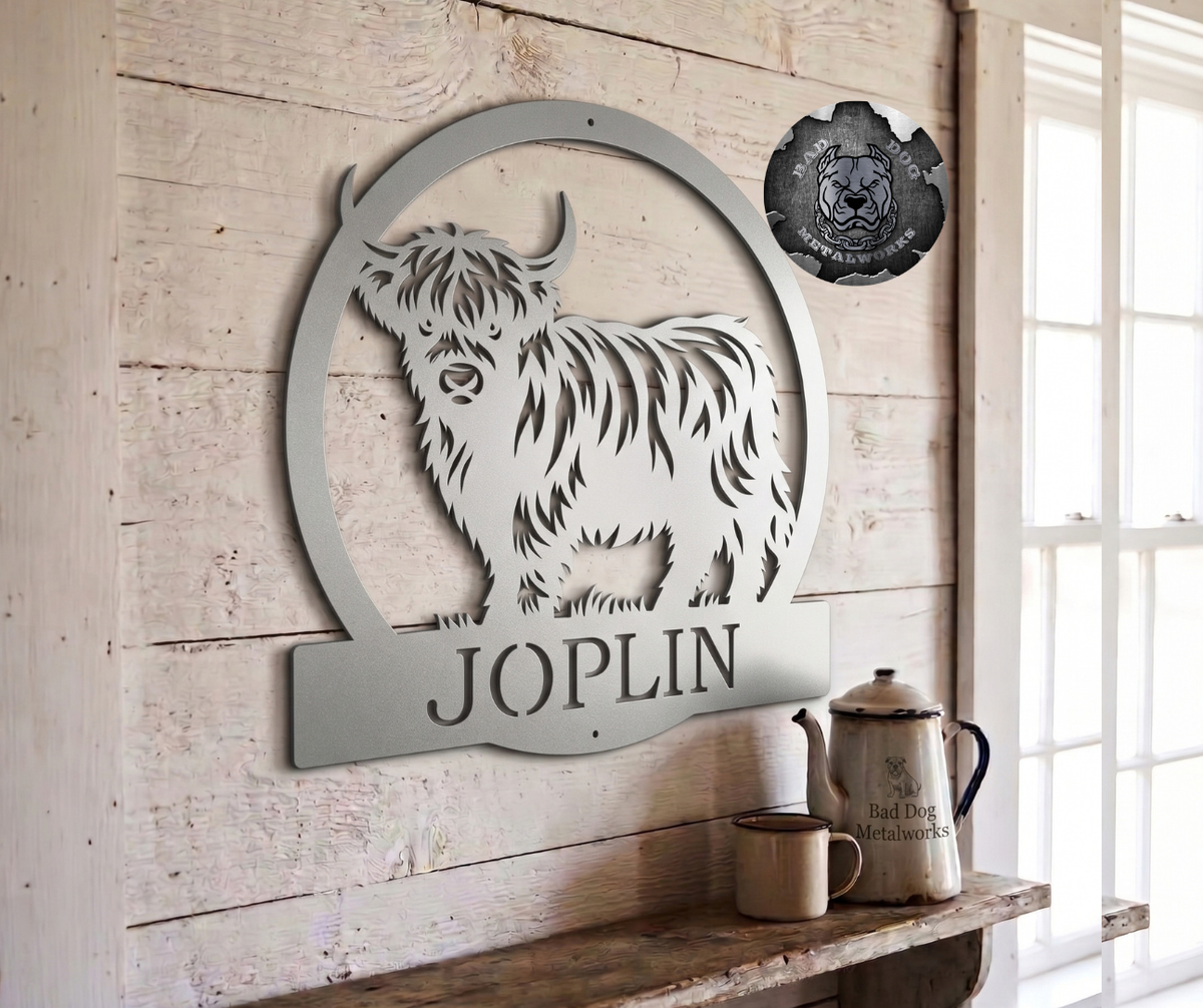 Highland Cow Monogram