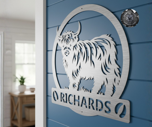 Highland Cow Monogram