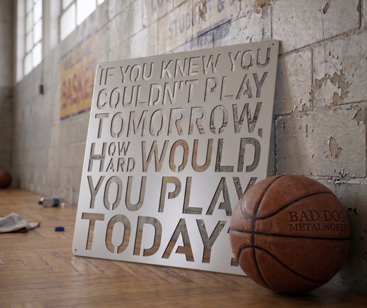 If You Knew You Couldn't Play Tomorrow, How Hard Would You Play Today?