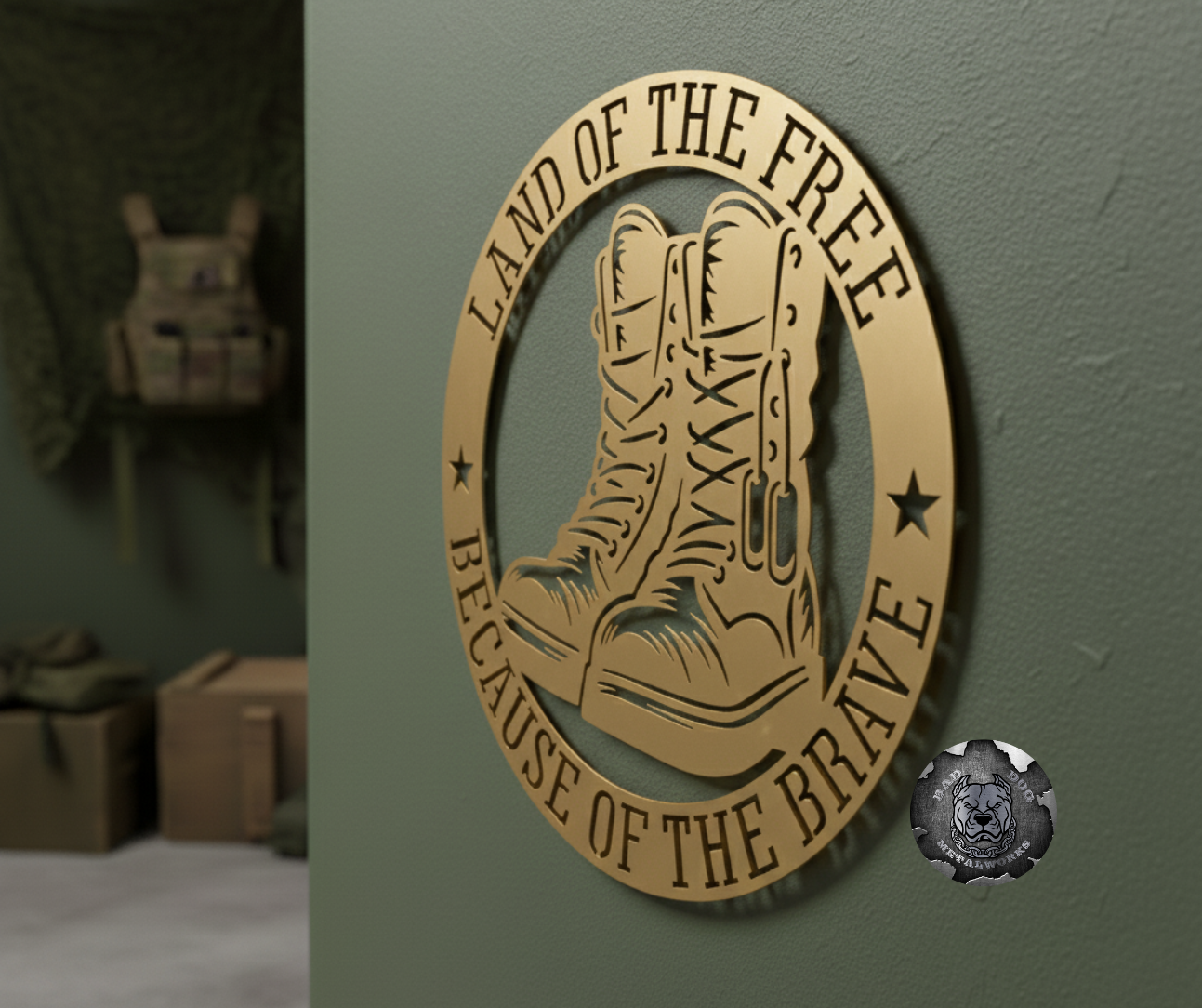 Land of the Free Because of the Brave Combat Boots