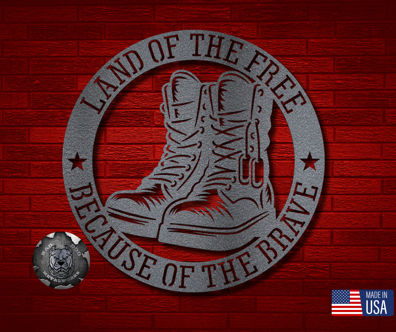 Land of the Free Because of the Brave Combat Boots