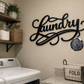 Laundry Script Metal Sign
