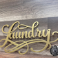 Laundry Script Metal Sign