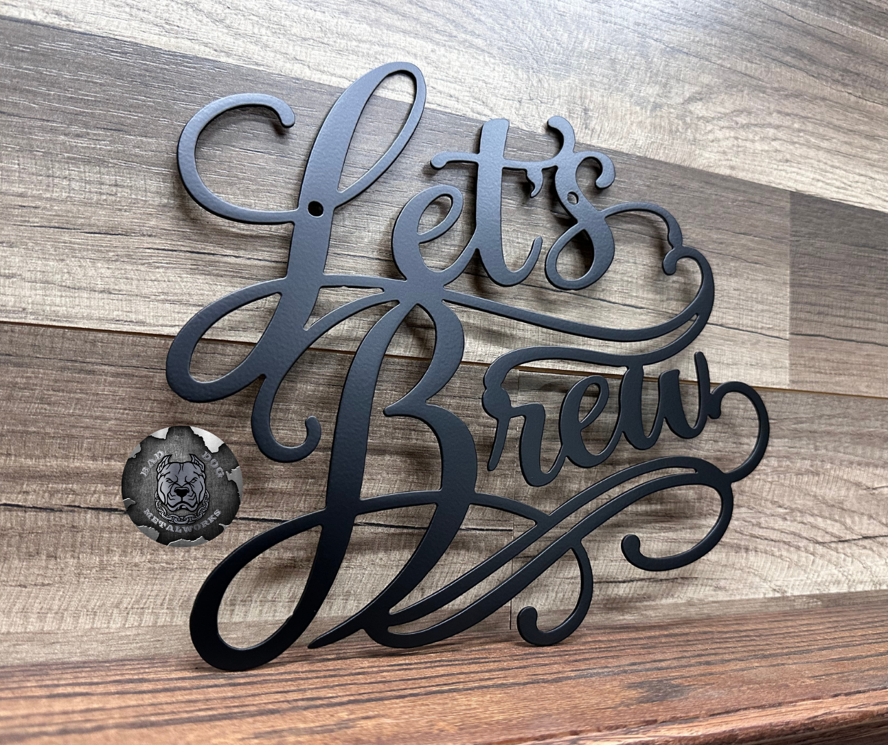 Let's Brew Metal Sign