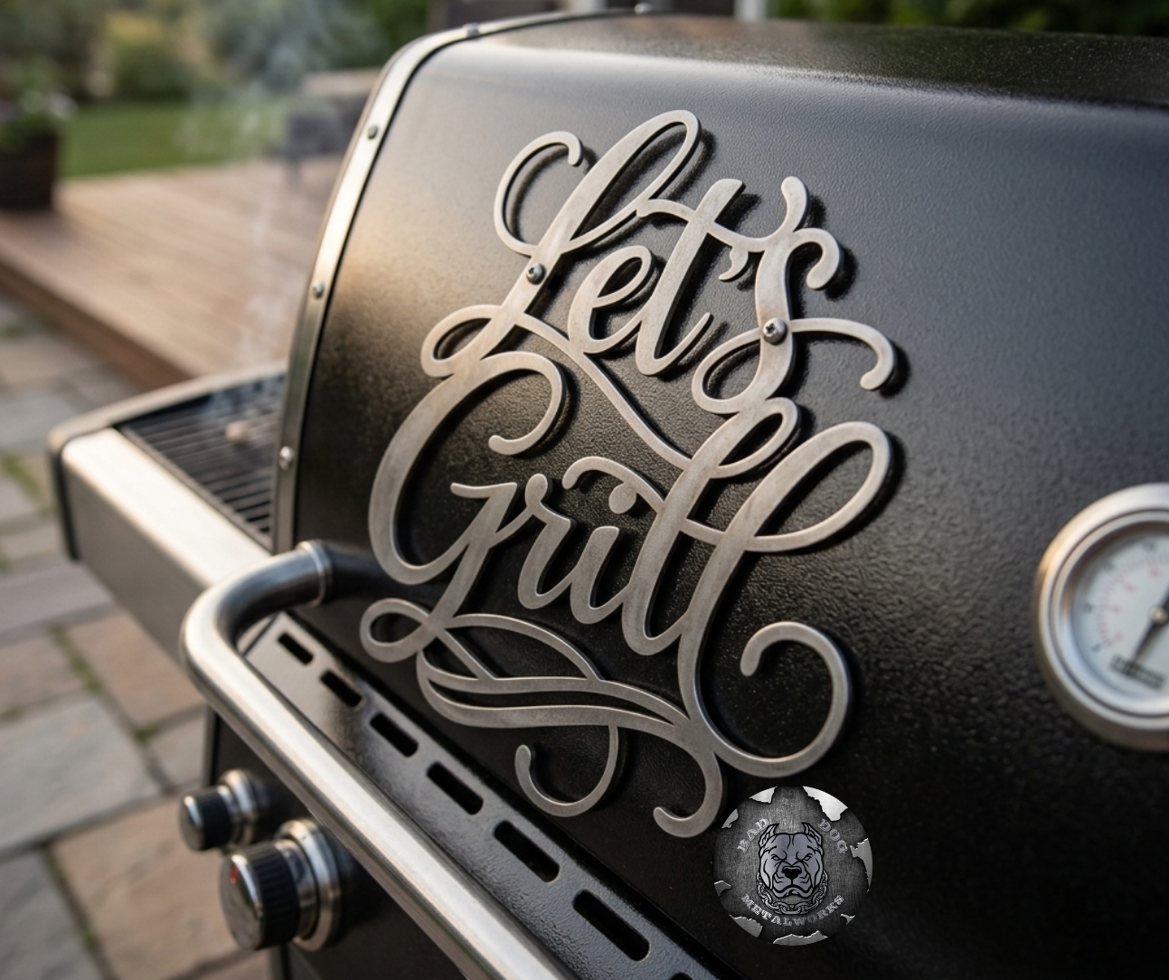 Let's Grill Metal Sign