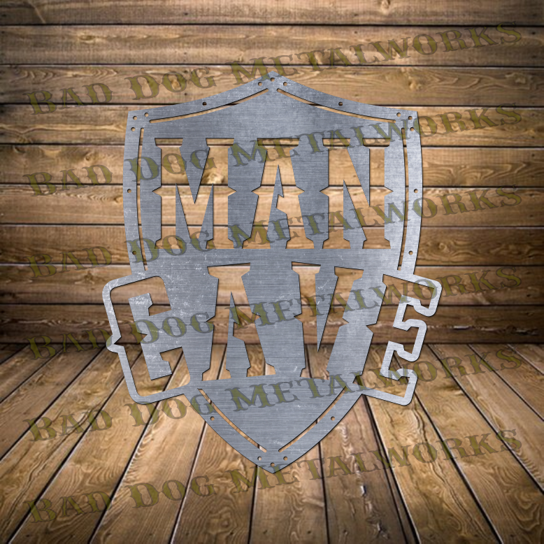 Man Cave Shield - Dxf and Svg