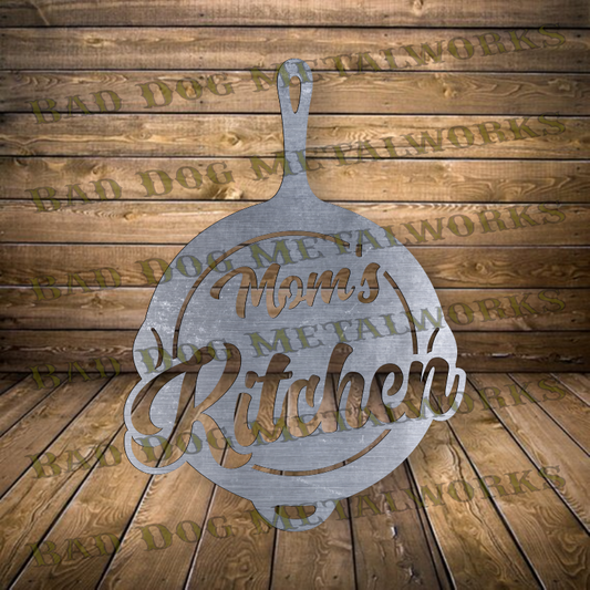 Mom's Kitchen Cast Iron Skillet - Dxf and Svg