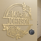 Mr. & Mrs. Rose Wreath Monogram