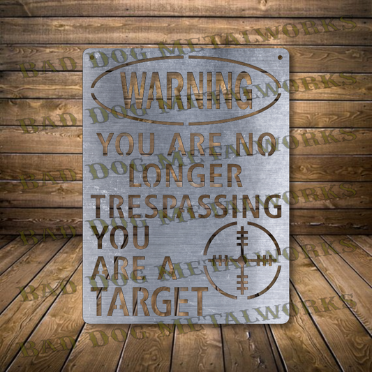 Warning You Are No Longer Trespassing - Dxf and Svg