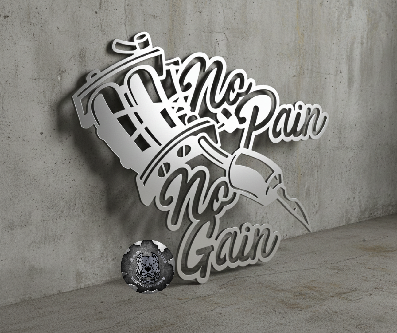 No Pain, No Gain Tattoo Gun