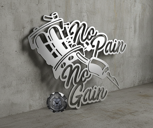 No Pain, No Gain Tattoo Gun