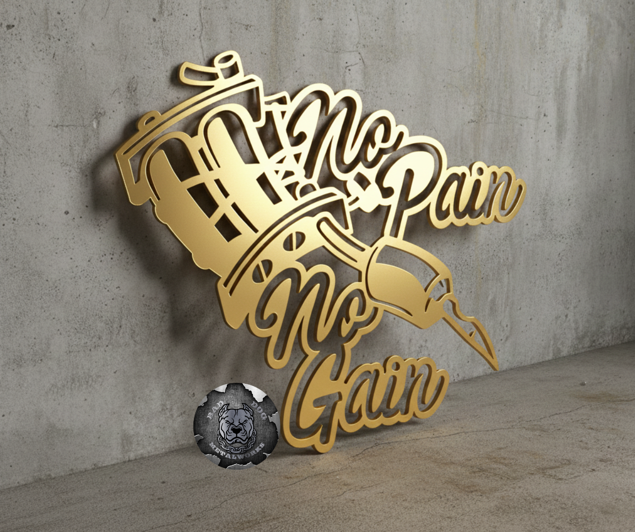No Pain, No Gain Tattoo Gun