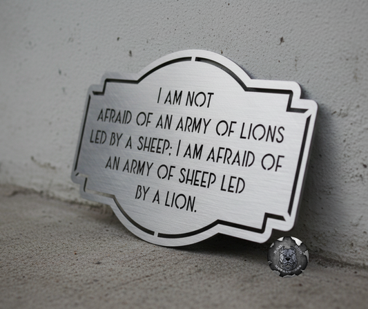 I Am Not Afraid of an Army of Lions Led by a Sheep