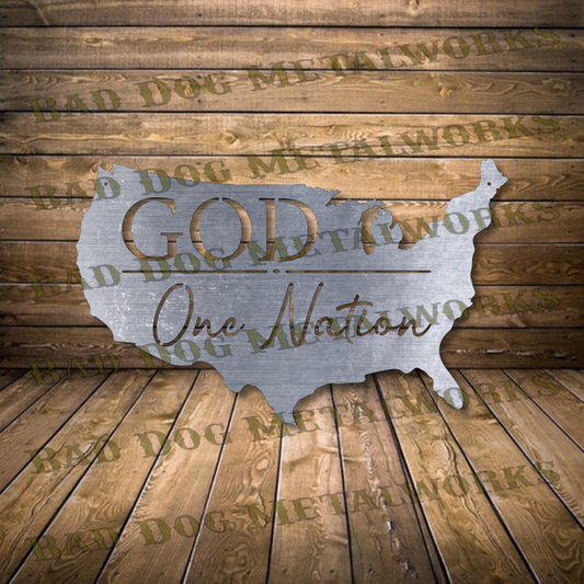 One Nation Under God US Outline - Dxf and Svg