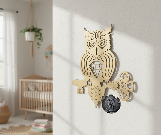 Owl and Vintage Key