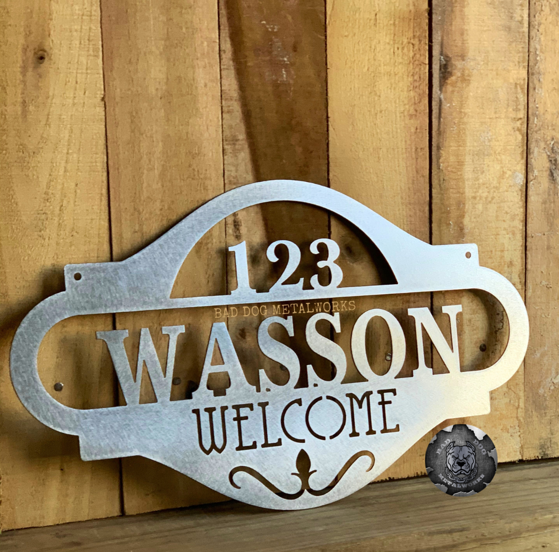 Personalized Welcome Address Plaque