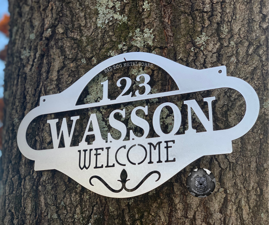 Personalized Welcome Address Plaque